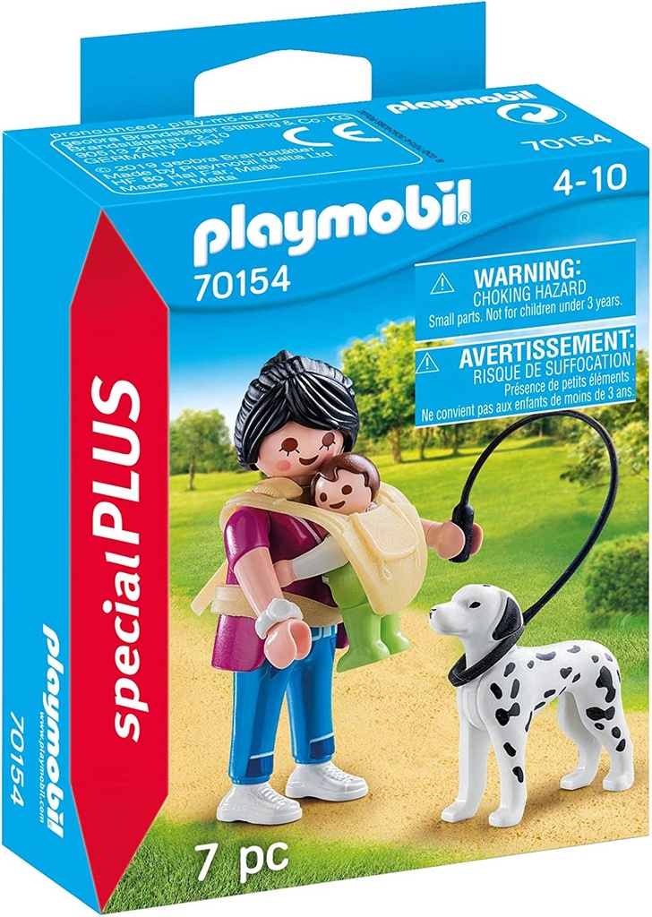 Mamá con bebé y Perro Playmobil