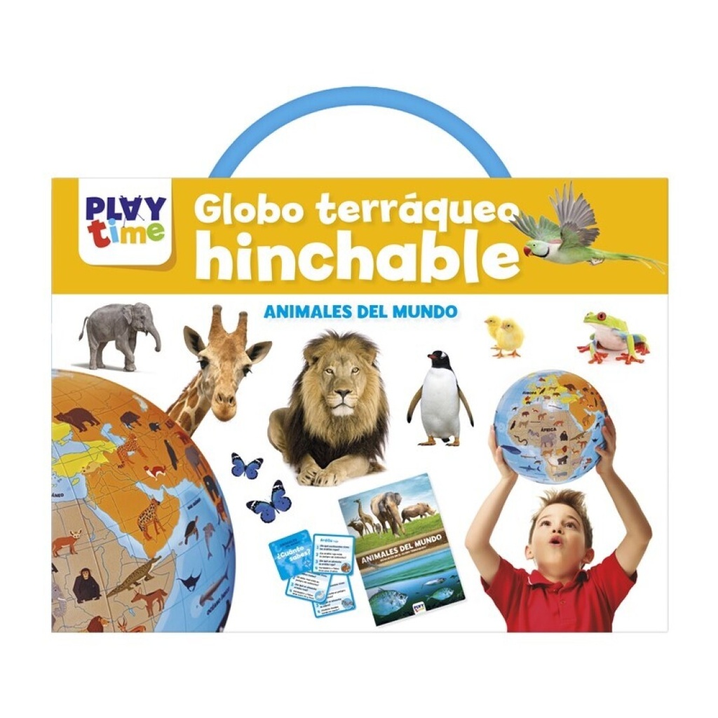 KIT GLOBO TERRÁQUEO HINCHABLE - EL MUNDO DE LOS ANIMALES