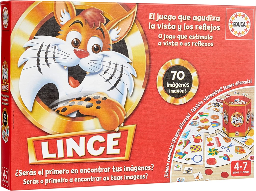 Lince 70 Imágenes, El Juego de Mesa Que agudiza la Vista y los Reflejos Mientras te diviertes con la Familia y Amigos, Pronto te convertirás en un Lince  Educa +4a