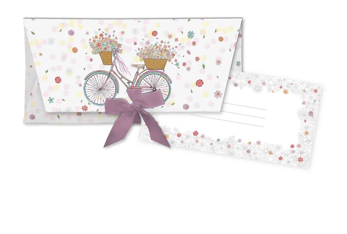 Sobre regalo lazo + Tarjetón bicicletas