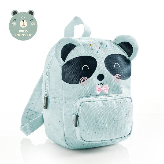 Mochila guarderia infantil con bolsillo wild puppies panda MR_23