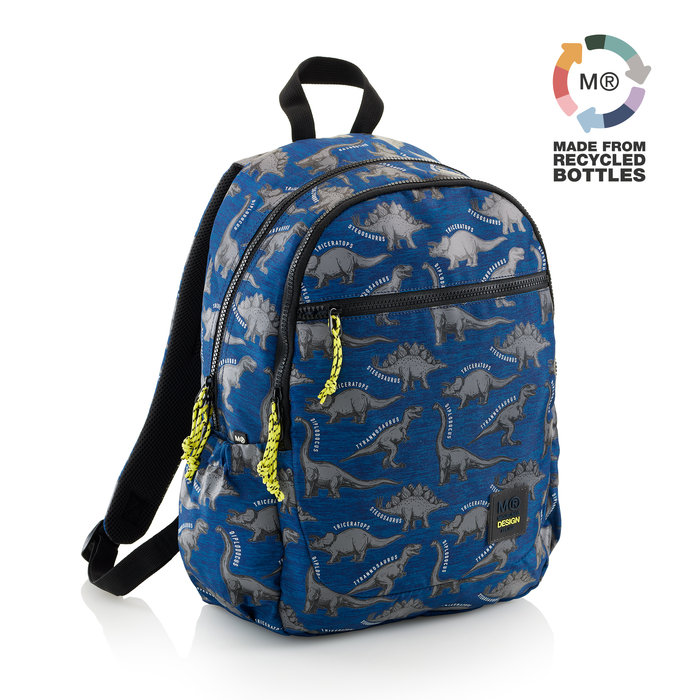 Mochila triple lisboa con bolsillo lateral wild dino MR_23