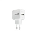 Cargador usb 1xusb 5v 2.4a blanco Tooq