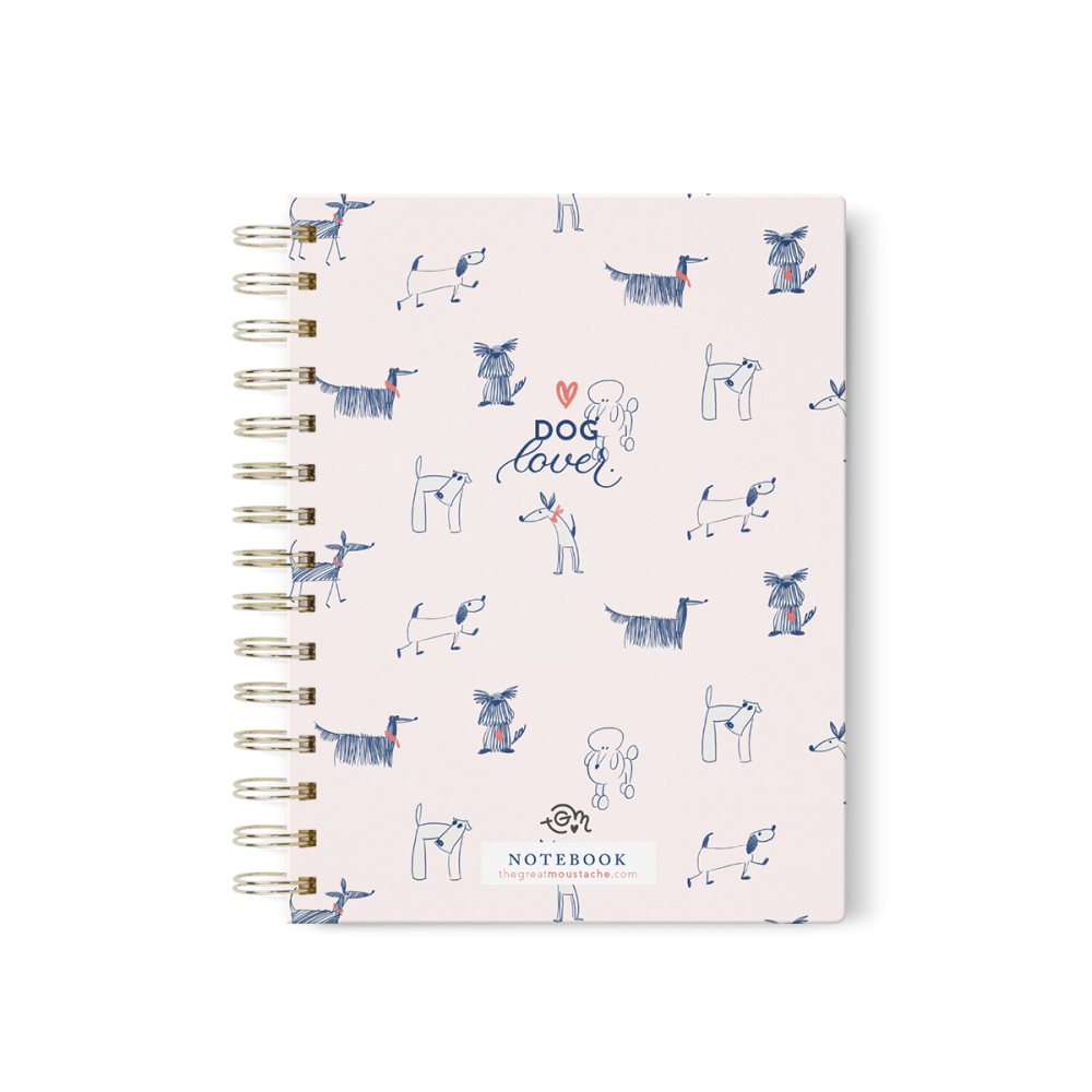 Cuaderno espiral Liso A5 100g 160h T/D Dog Lover