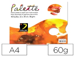 [A15311] PALETA DESECHABLE A4 40H 60G OLEO - ACRILICO