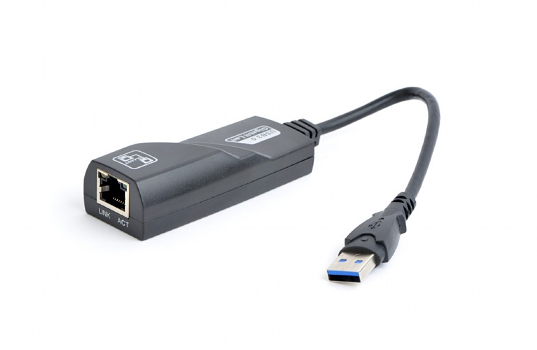 [NIC-U3-02] Adaptador USB 3.0 a Ethernet negro Gembird