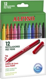 [AR001002N] Rotuladores 12uds Alpino