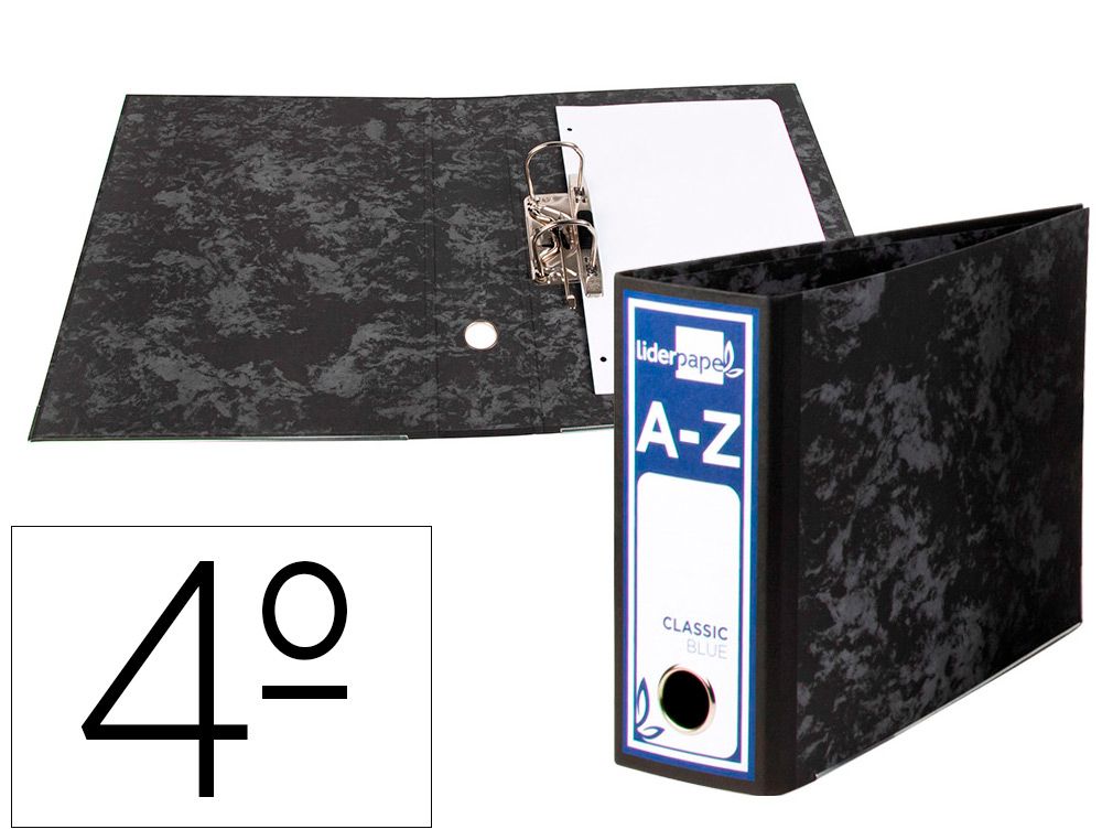 [AZ10] ARCHIVADOR A5 L80MM SIN RADO GRIS LIDERPAPEL (copia)