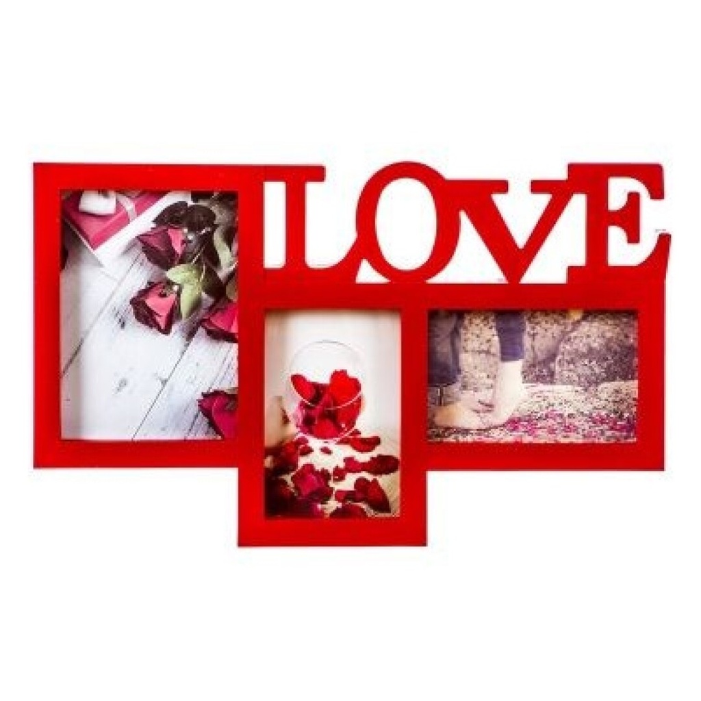 [8434504015895] Portafotos Multiple Love 3 PVC Rojo