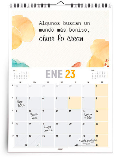 [353454] Calendario 2023 vertical 30x43 frases Ingraf