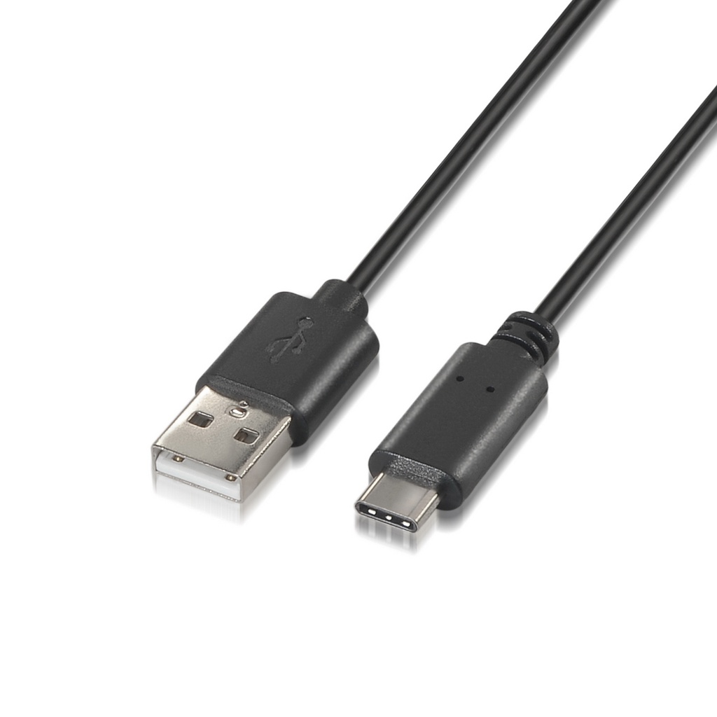 [A107-0052] Cable USB 2.0 a M/tipo C 3.1 2M Negro Aisens