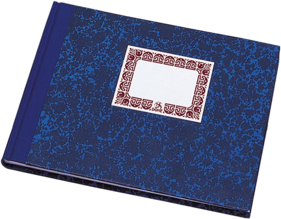 [09961] Libro de contabilidad 1L 4º 70g 100h apaisado azul Dohe