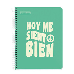 Cuaderno espiral 5X5 A5 90g 100h T/D 2T 1B Messages MR