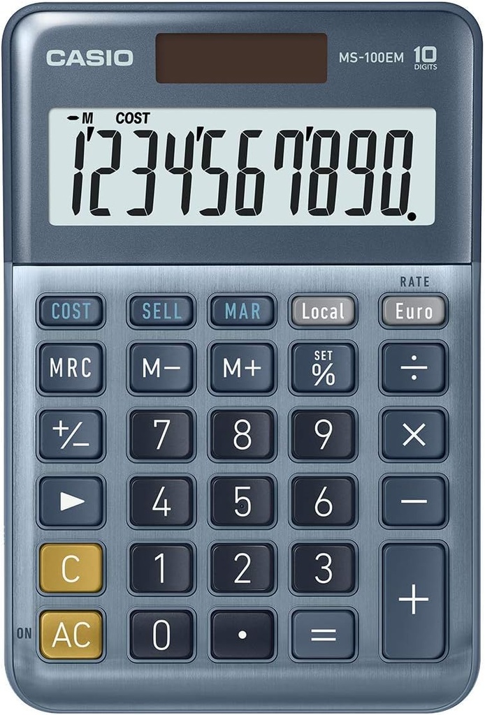 [MS-100EM] Calculadora sobremesa 10 digitos solar y pilas Casio