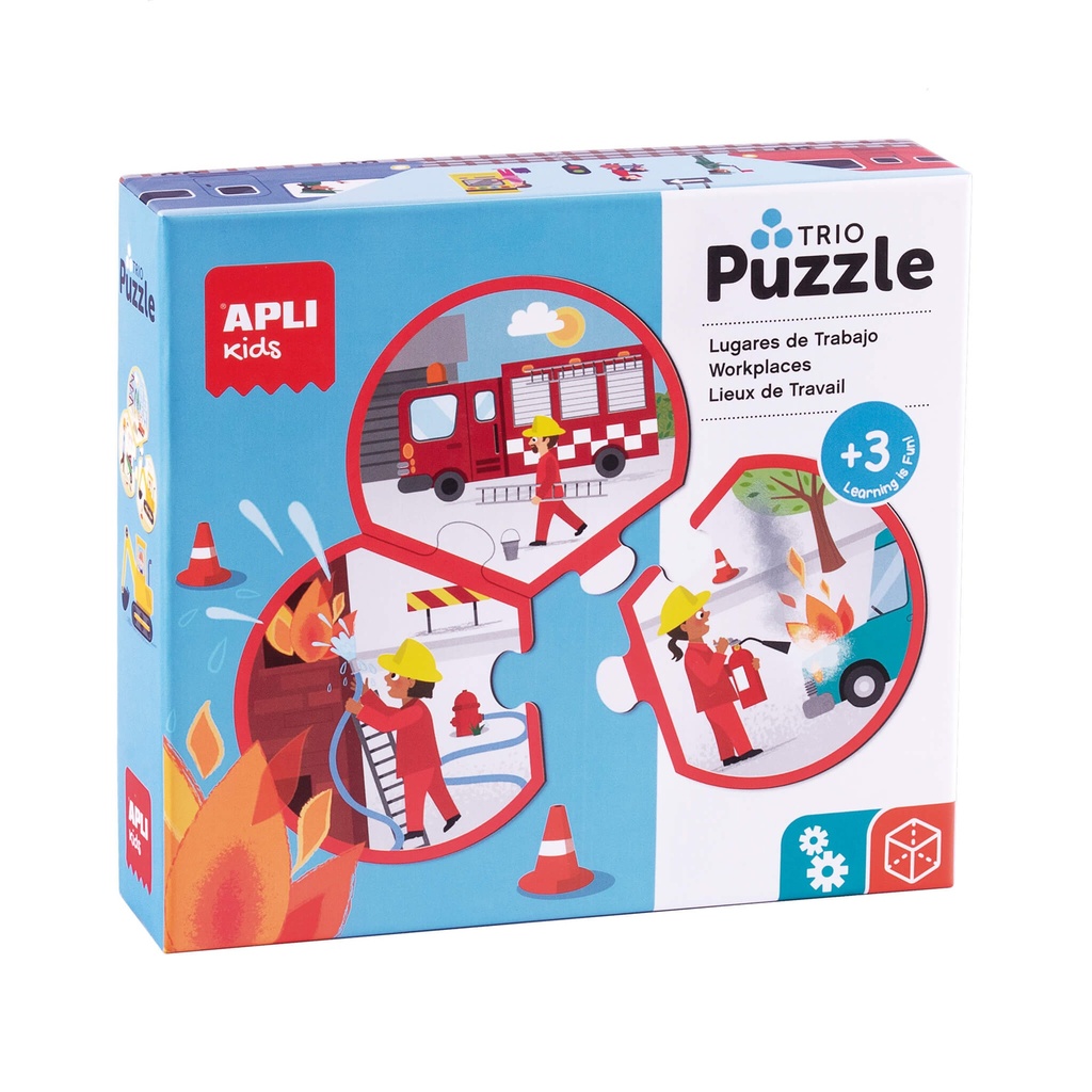 [18822] Puzzle Trio Profesiones 24 piezas Apli +3a