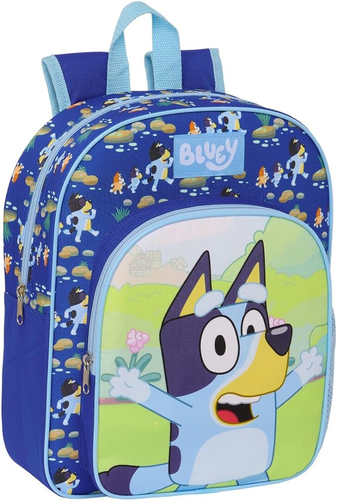 [622429609] Mochila Escolar Bluey azul marino 28x34x10cm