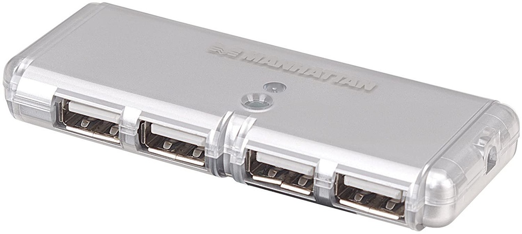 [160599] Hub Manhattan bolsillo USB AV 2.0 4 puertos