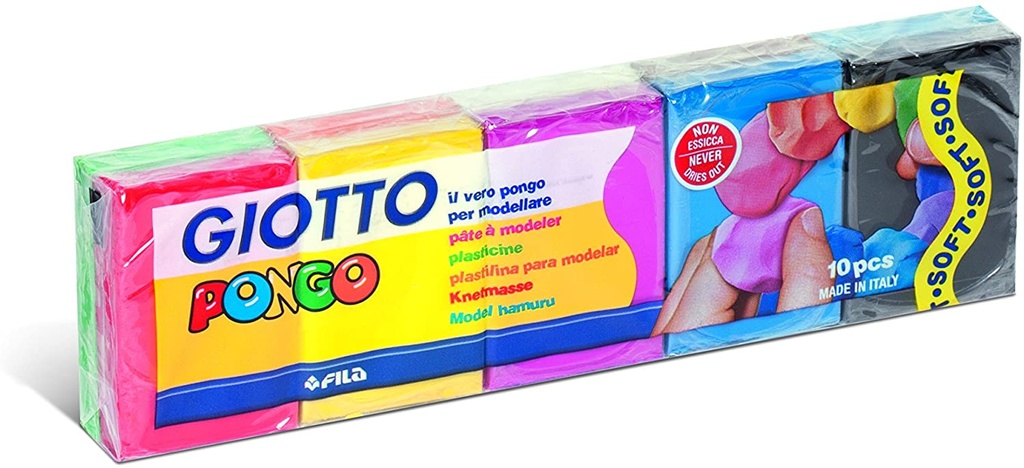 [F510800] Plastilina Pongo 50grs 10uds Giotto