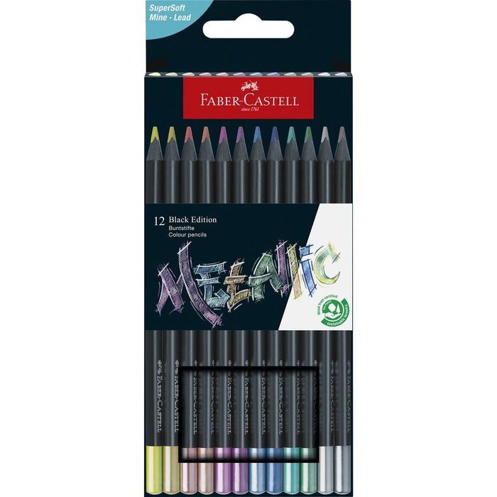 [116415] Lapices colores 12uds metálicos Faber castell