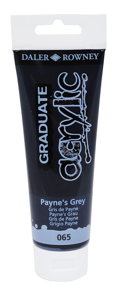 [D123120065] Graduate color acrílica Paynes Grey. Tubo120Ml