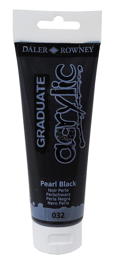[D123120032] Graduate color acrílica Pearl Black. Tubo120Ml