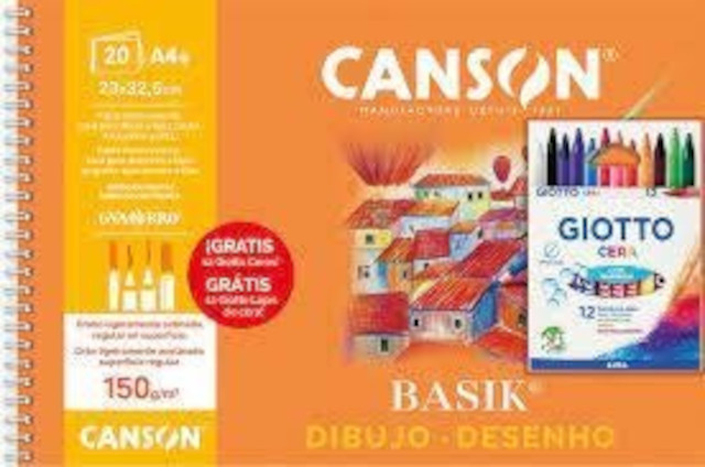 [C650106000] Alb Promo 23x32,5 20H Guarro Dibujo Basik Liso 150g + Giotto Ceras