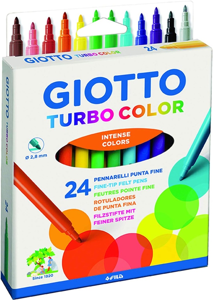 [F071500] Giotto Turbo Color Est. Con Asa 24 Uds. 