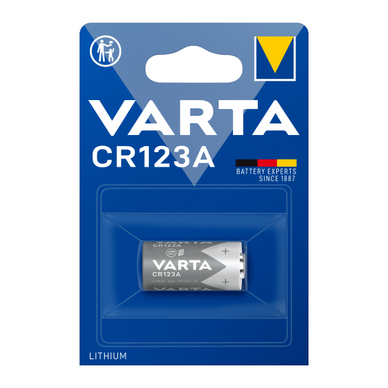 [6205301401] Pila litio CR123A 3v 2ud Varta