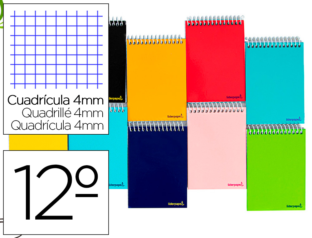 [BQ02] Cuaderno espiral 4x4 A7 60gr 80h T/B