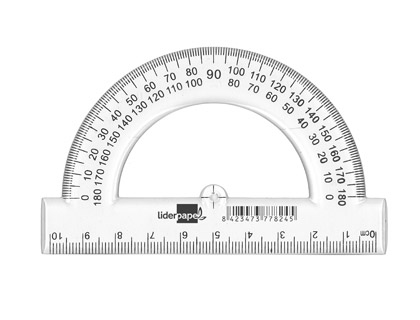[SM02] Regla semicirculo 10cm plastico Liderpapel