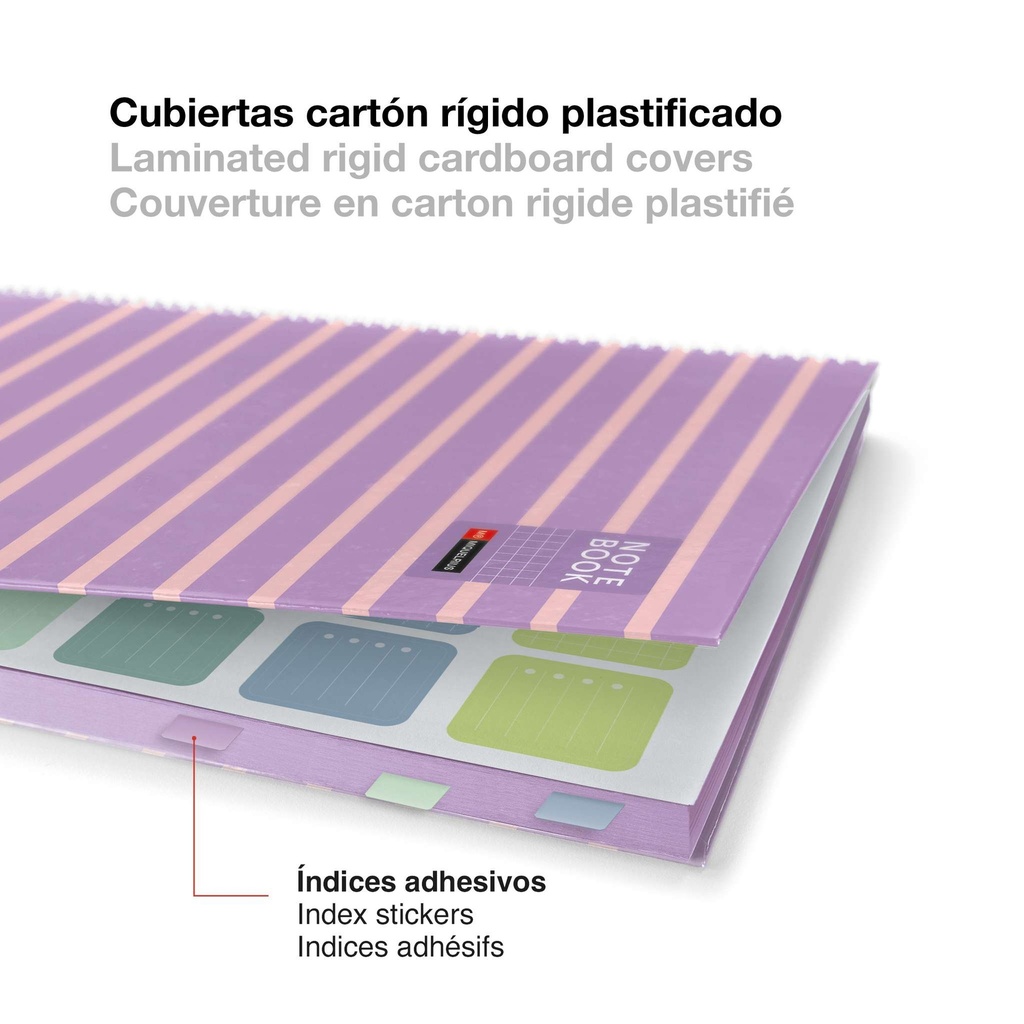 Cuaderno espiral 5X5 A4 90g 80h 1B T/D 4T microperforado Between The Lines Miquelrius