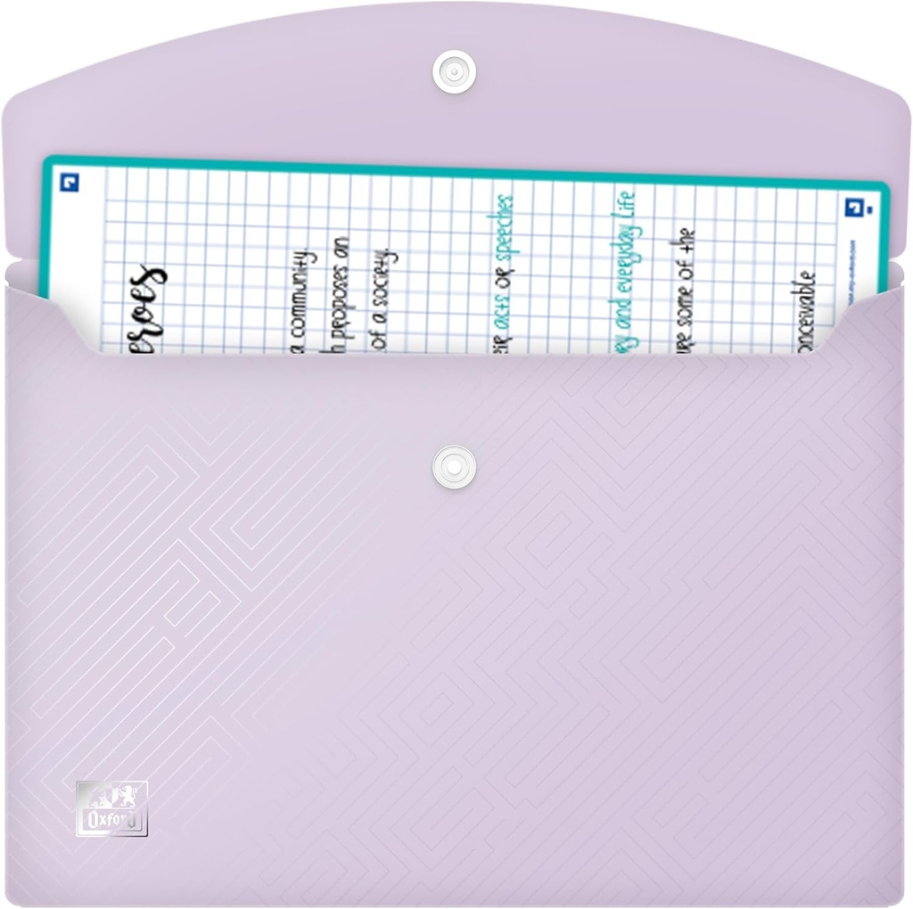 Sobre dossier broche A5 plástico colores surtidos pastel Urban Oxford