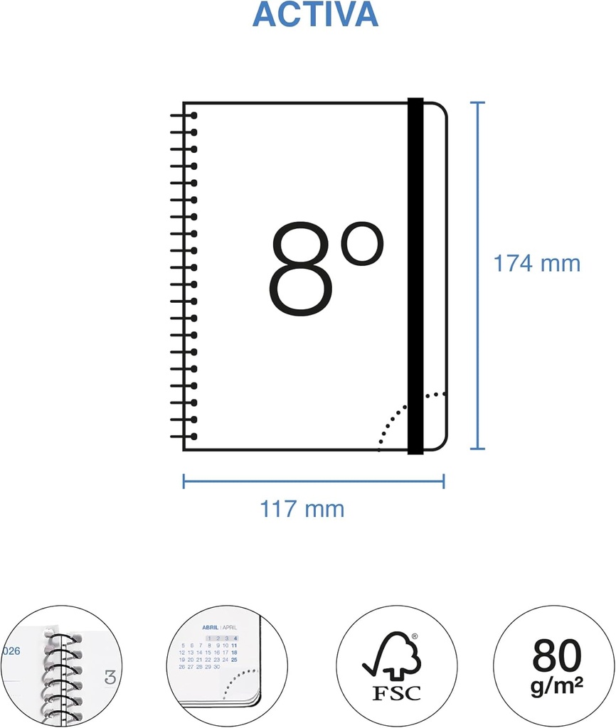 Agenda Escolar ACTIVA S/V COLL.NEGRO 26_27 Miquelrius