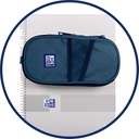 Estuche portatodo ovalado con goma elástica, material reciclado RPET B-Max Oxford