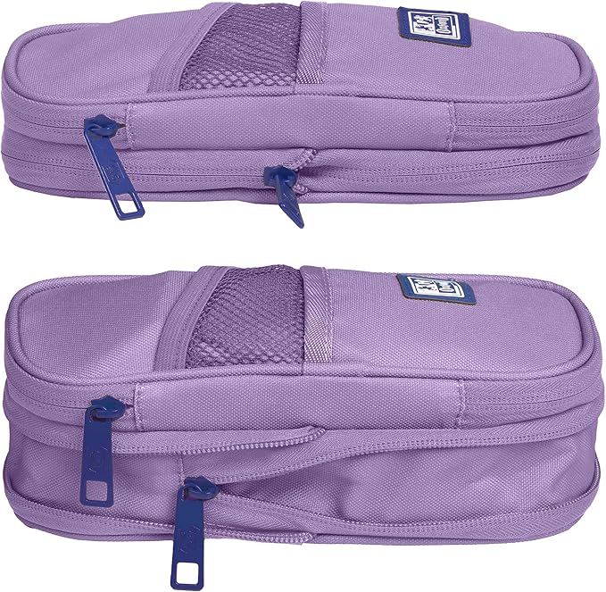 Estuche portatodo ovalado con goma elástica, material reciclado RPET B-Max Oxford