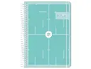  Agenda escolar  26-27 espiral essentials día página A5+ bilingue 80g FSC azul turquesa Antartik
