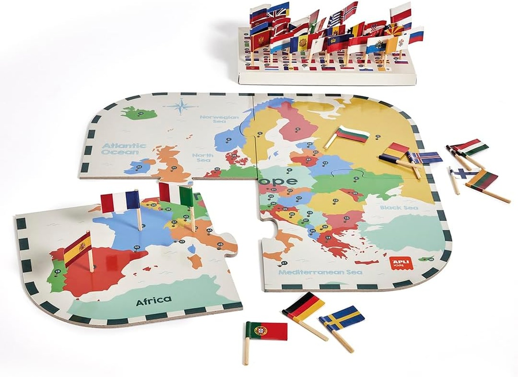 Puzzle Banderas de Europa para aprender geografía +5a Apli