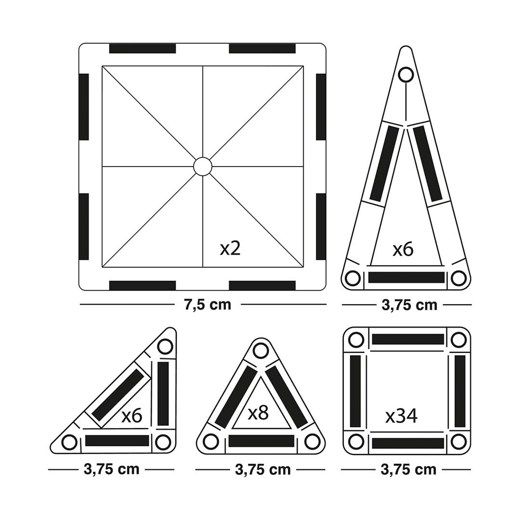 Juego magnético de construcción diseñado para estimular la creatividad y la imaginación Apli +3a