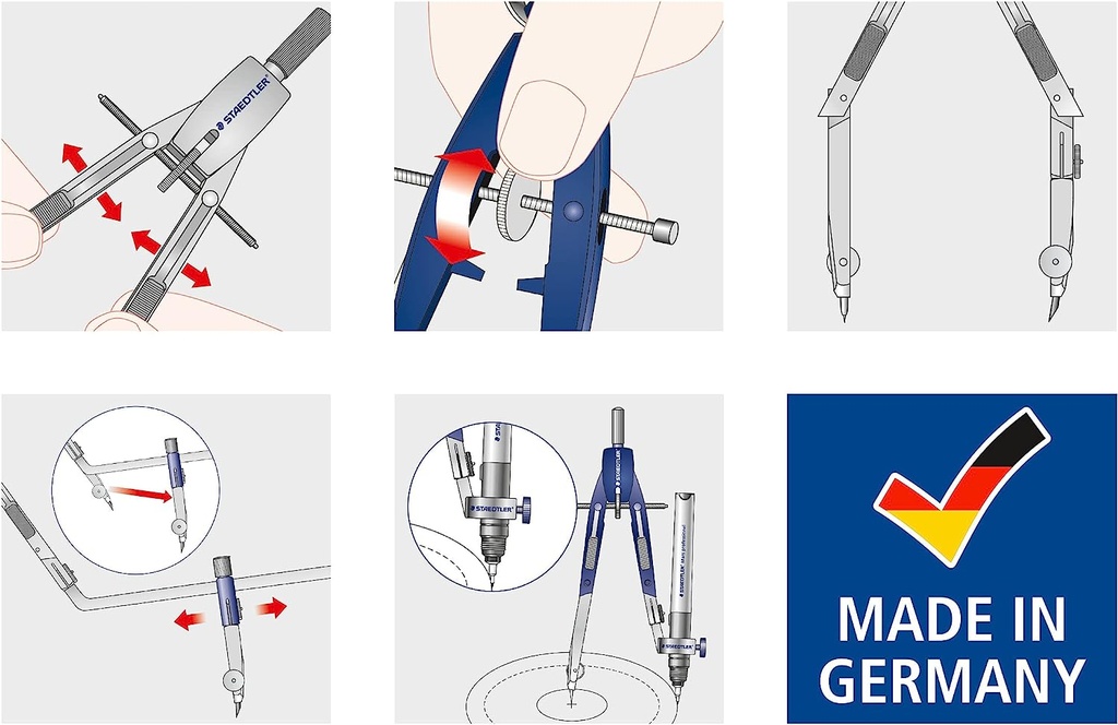 Compás micrométrico con adaptador Staedtler