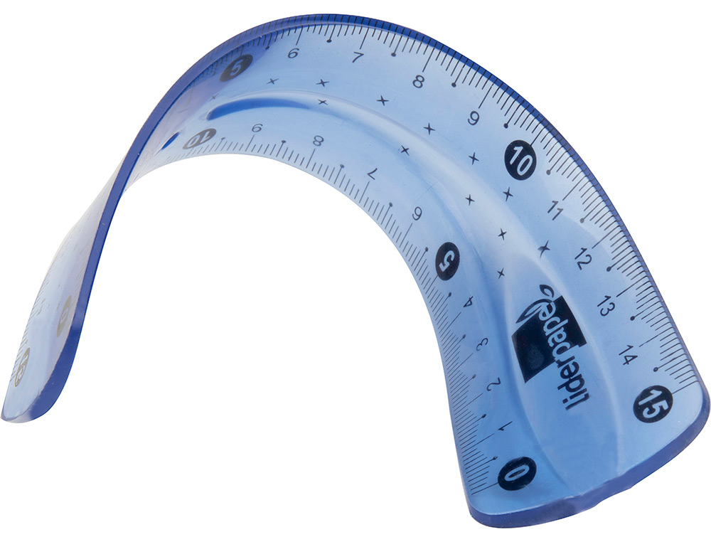 Regla 15cm plastico flexible colores surtidos Liderpapel