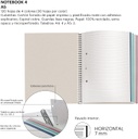 Cuaderno espiral 1L A5 80g 120h 2T T/D 4B Microperforado Garden Memories MR