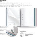 Cuaderno espiral 5X5 A4 80g 120h 4T T/D 4B Microperforado Nordic Melody MR