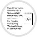 Cuaderno espiral superior 5X5 A4 90g 80h T/D 4T microperforado MR