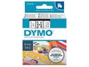 Cinta Dymo negro-blanco 6mm x 7mt D1