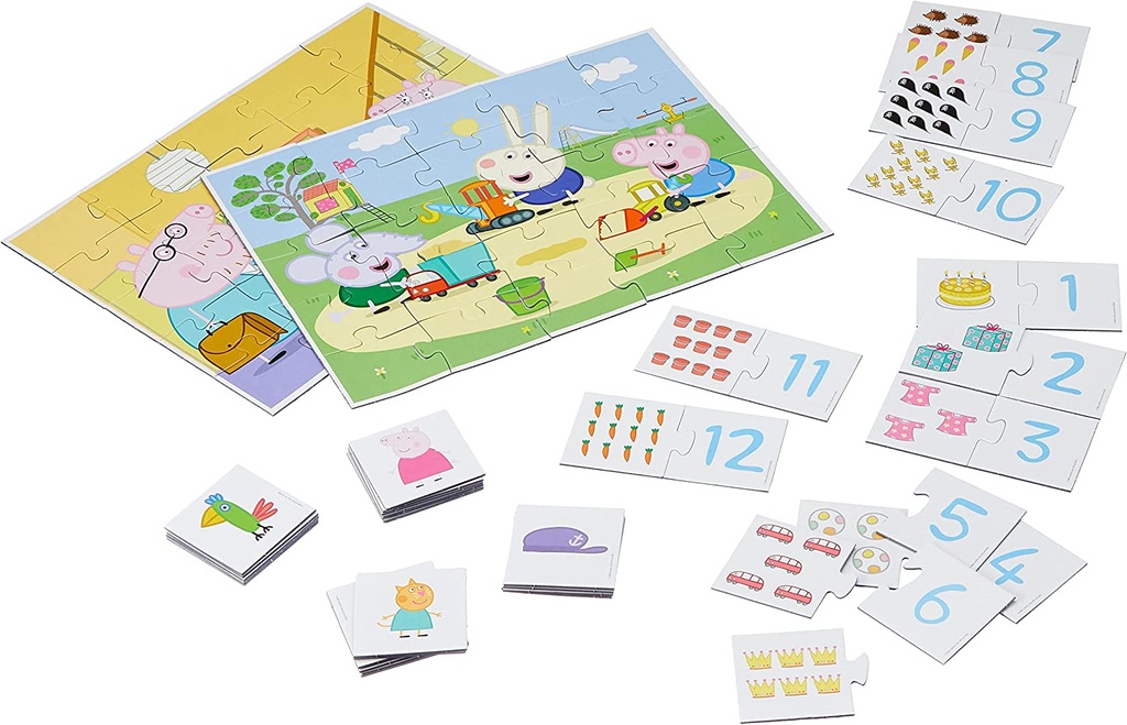 Superpack Peppa Pig Pack de Domino, Identic y 2 Puzzles