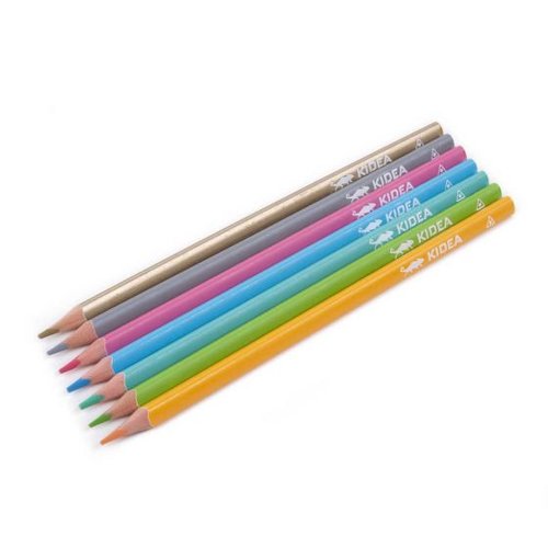 Lapices colores 36 pastel caja metálica Kidea