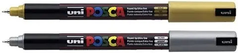 Marcador PC1MR 2uds Oro, Plata Posca
