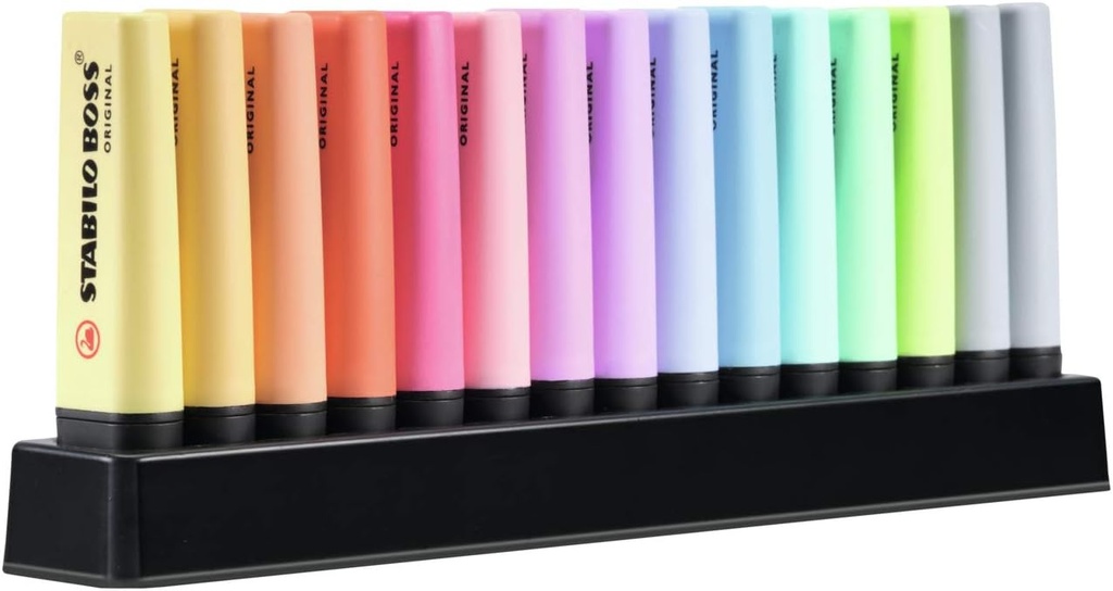 Marcador fluorescente Boss Stabilo 15uds pastel surtidas