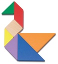 Tangram de Madera FSC en caja de metal colores Cayro