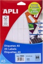Etiquetas 19X40 A5 15h Apli